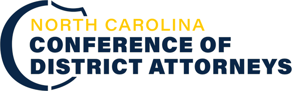 Conference of District Attorneys Logo - Dark blue and yellow sans-serif type with stylized C to left