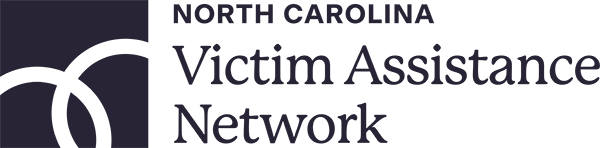NC Victim Assistance Network Logo - Black serif and sans-serif type with stylized square to left
