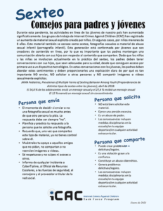 Cover of Sexting Tips for Parents and Youth Espanol