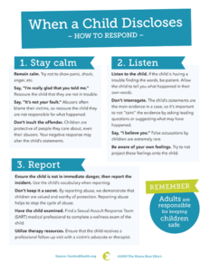 Cover of What To Do When a Child Discloses Abuse